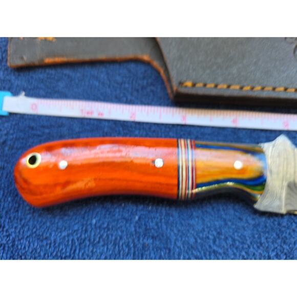 Hunting Bowie Knife 9 Inch Custom Made Forged Damascus Blade LMK Knives #7647 - Picture 5 of 8